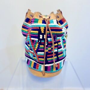 Authentic vintage, handmade bag, cross, body or shoulder